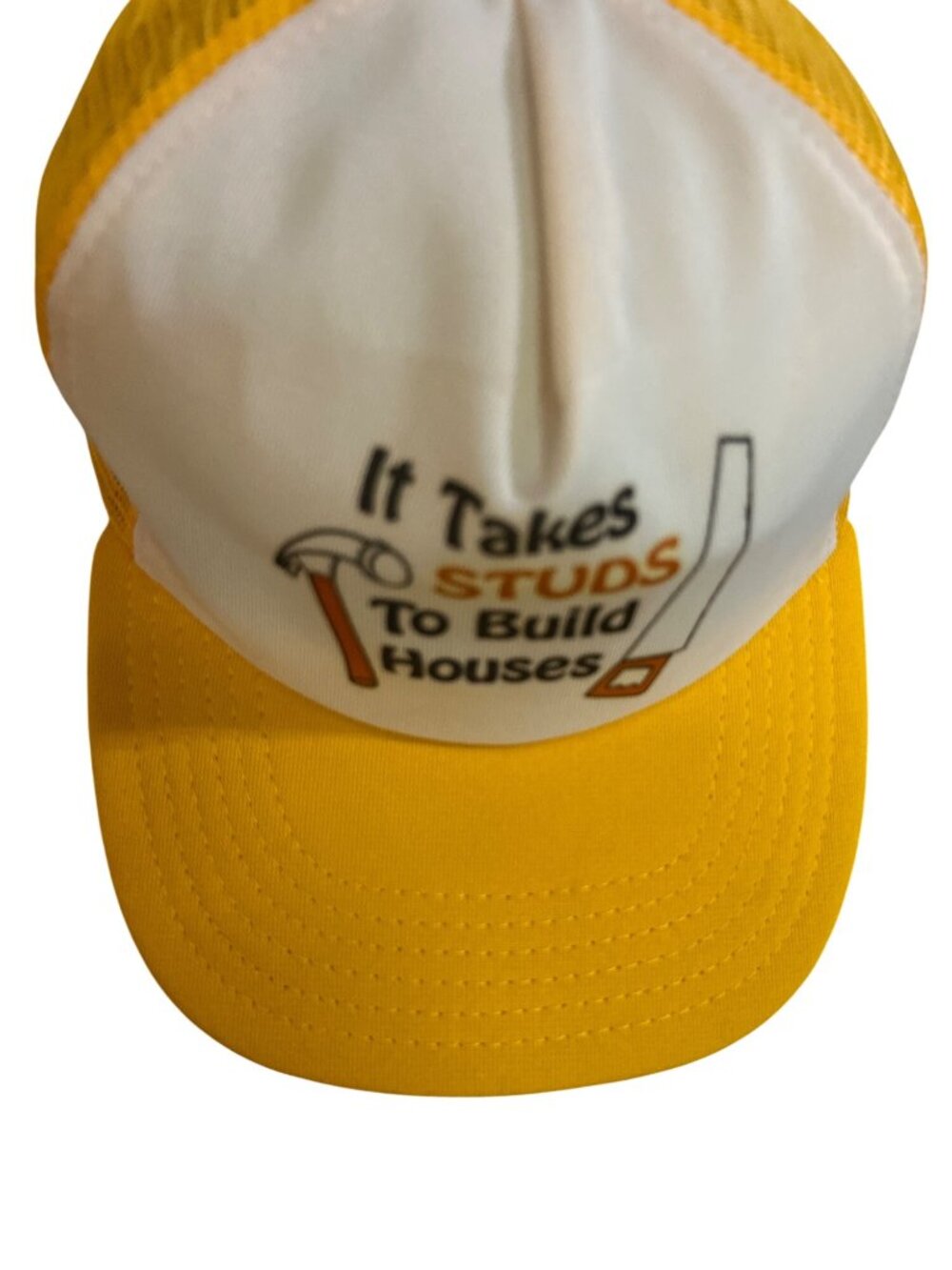 Vintage It Takes Studs To Build Houses Trucker Hat Snapback Used - Picture 2 of 11